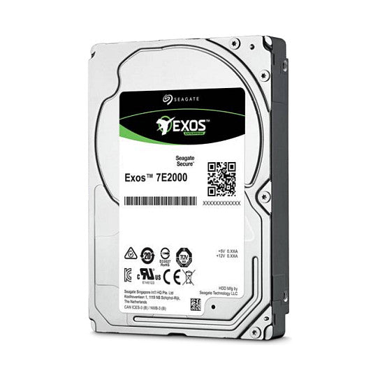 2,5" SEAGATE EXOS 7E2000 Enterprise Capacity 2.5 2TB HDD 512Emulation 7200rpm 128MB 6,4cm 2,5Zoll SAS 12Gb/s 24x7 Dauerbetrieb BLK - Seagate