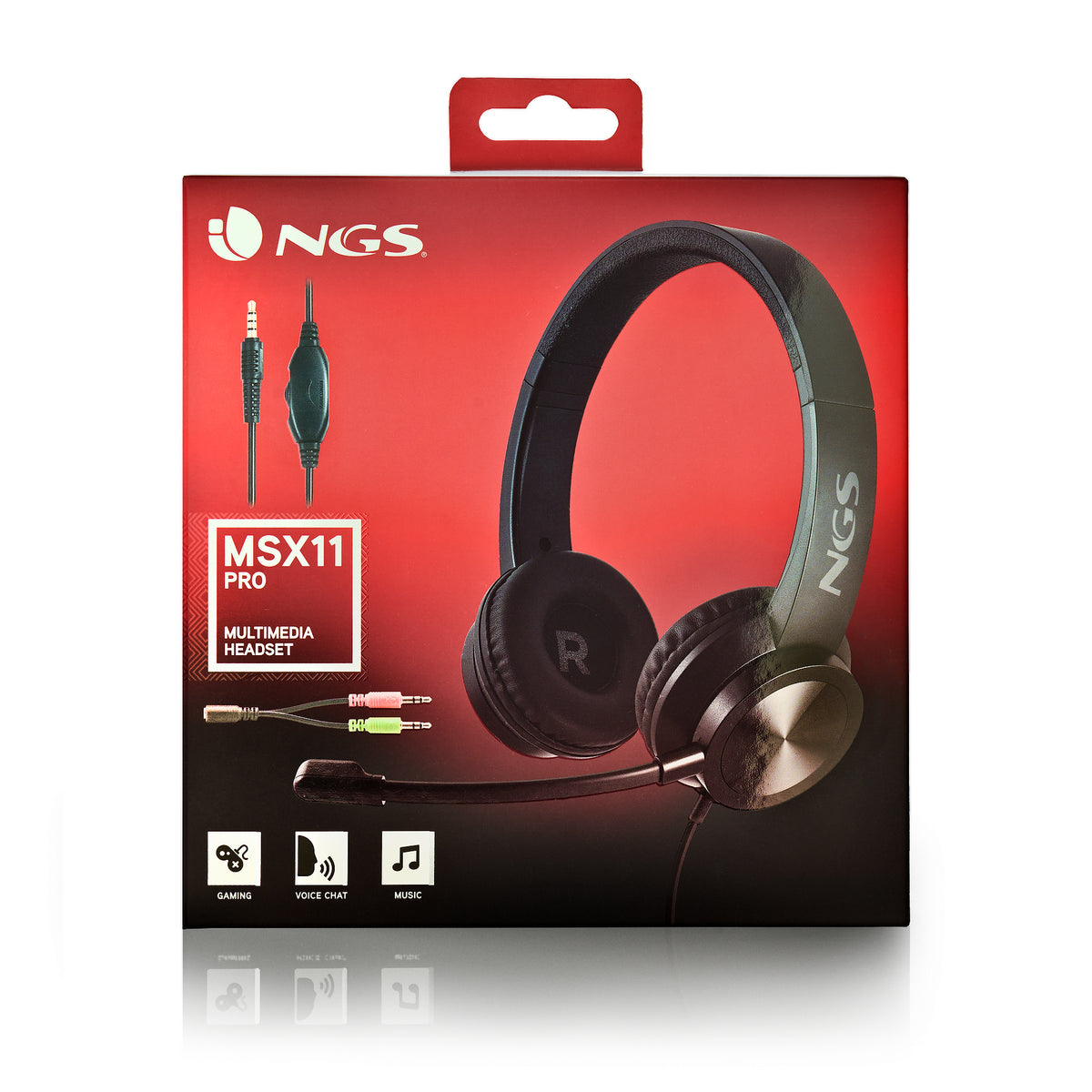Auscultadores NGS AURICULAR com MICROFONO AJUST JACK MSX11PRO - imagem 8