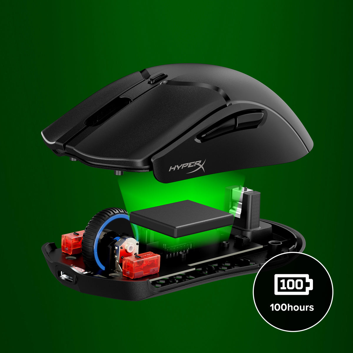 Rato HyperX Pulsefire Haste 2 Mini / 7D388AA preto S - imagem 3