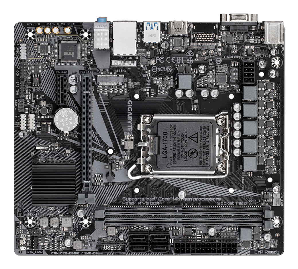 Gigabyte Placa Base H610M H V3 DDR4 mATX 1700 - imagem 8