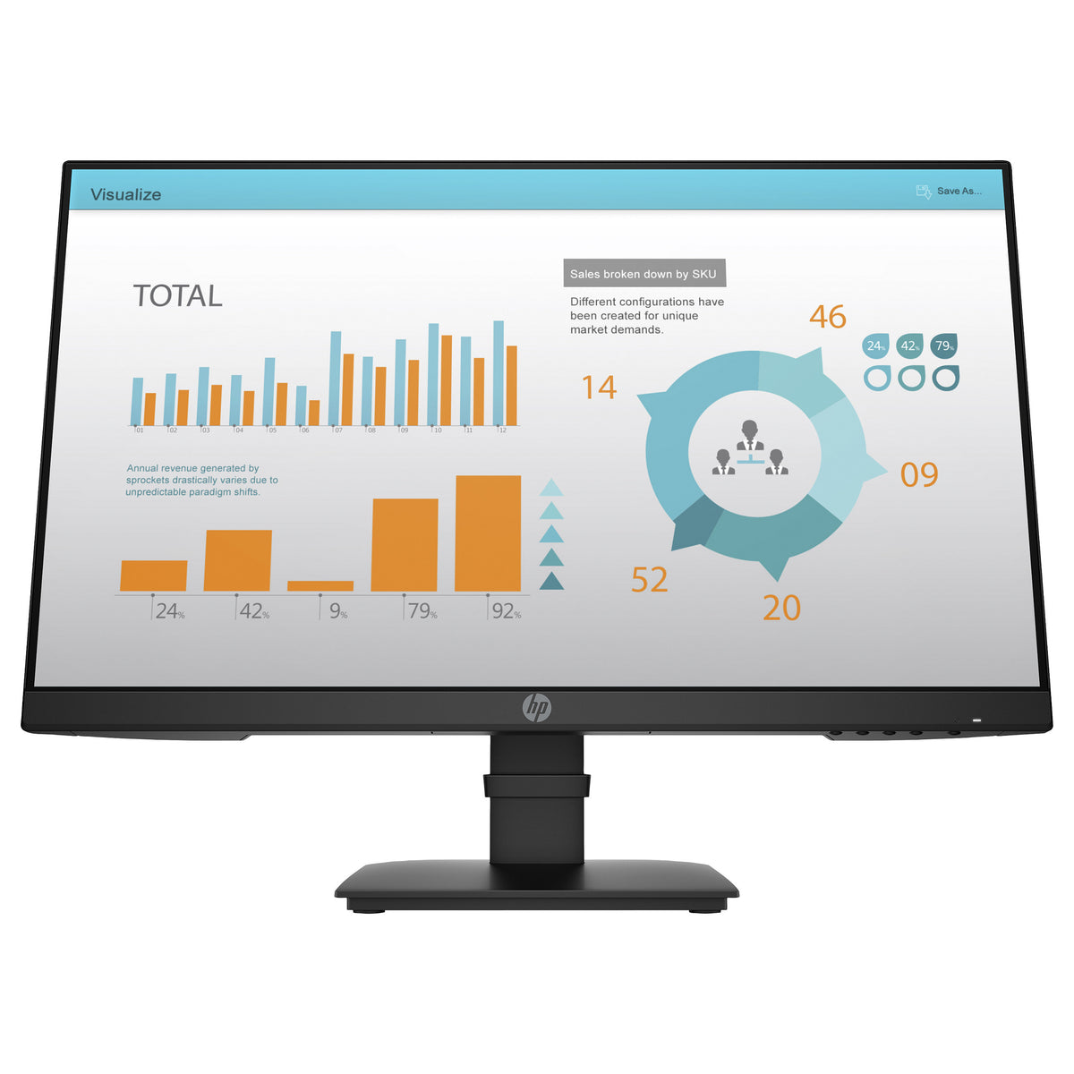 60,5cm/23,8'' (1920x1080) HP P24 G4 16:9 5ms HDMI DisplayPort VGA VESA Full HD Black