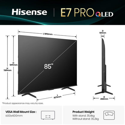 Televisão Hisense 85E77Q - Hisense