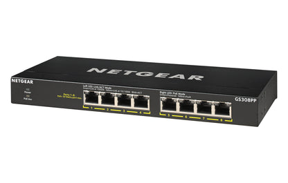 Switch Netgear GS308PP / GS308PP-100EUS preto - imagem 4