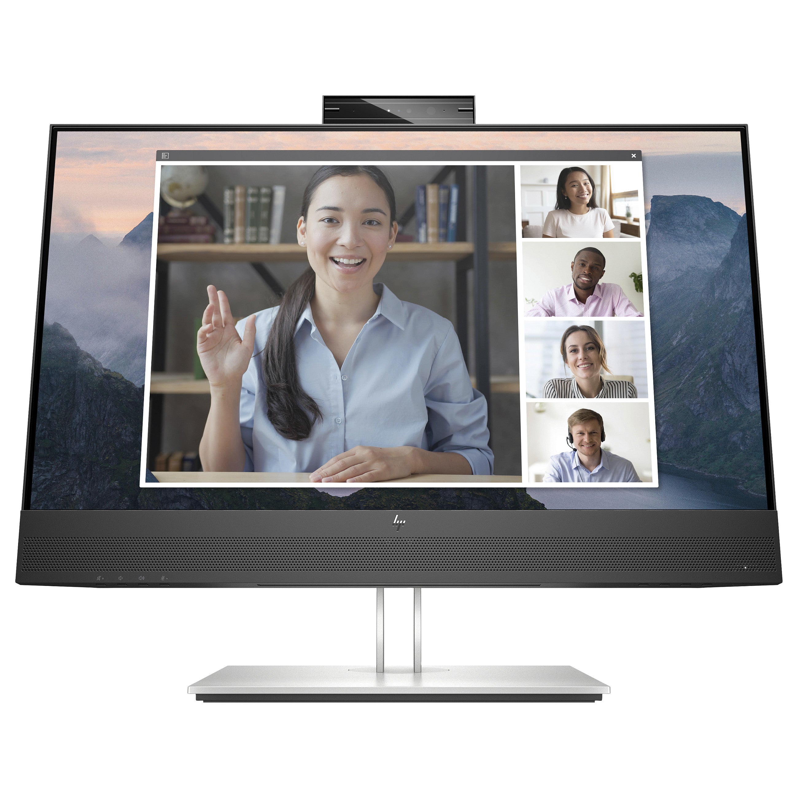 60,45cm/23,8'' (1920x1080) HP E24mv G4 Conferencing Monitor 16:9 5ms IPS HDMI VGA DisplayPort VESA Pivot Speaker Full HD Black/Silver