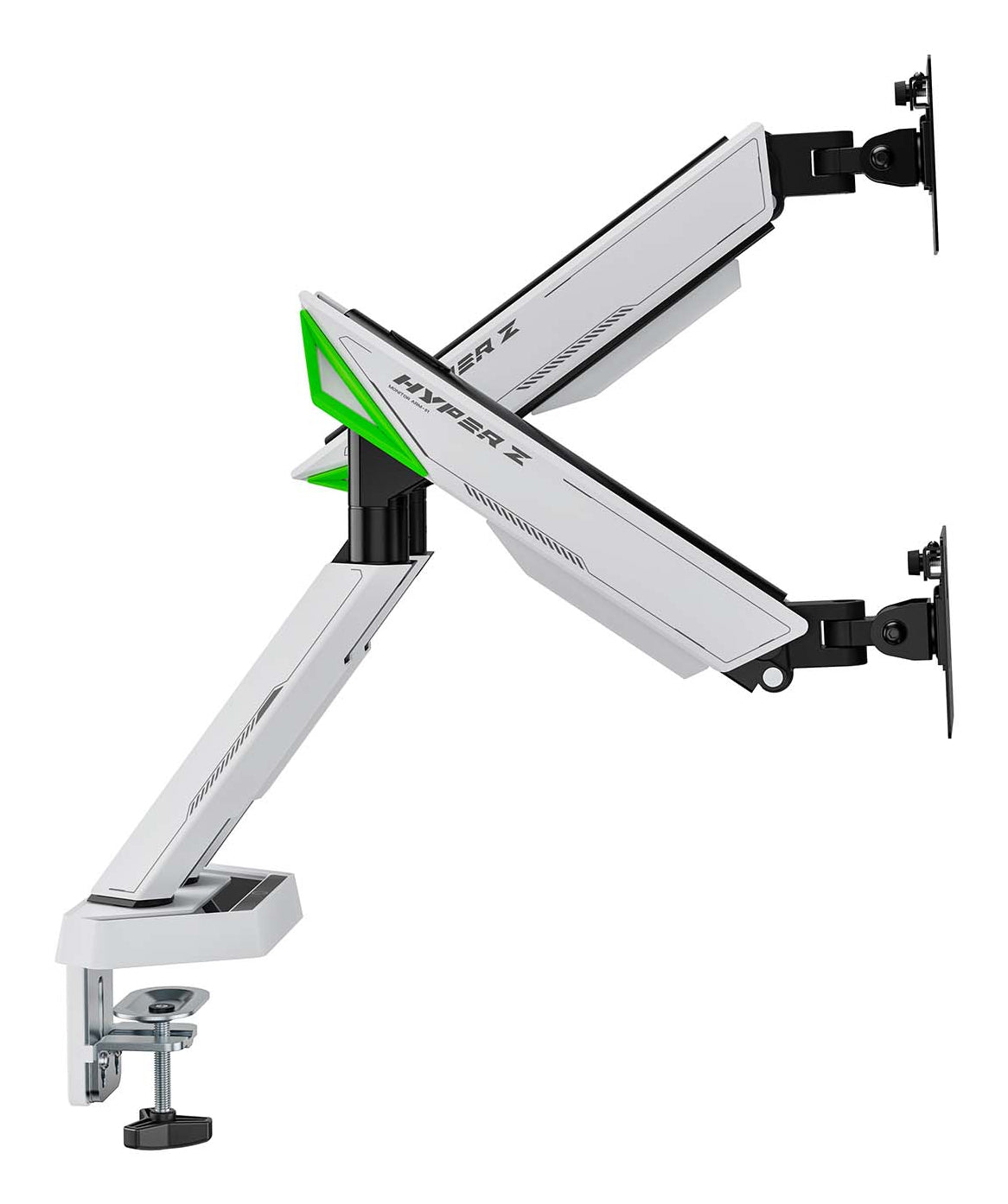Suporte para mesa de jogos com contrapeso para 2 monitores Aisens DT38TSR-345/ giratório/ inclinável/ até 16kg