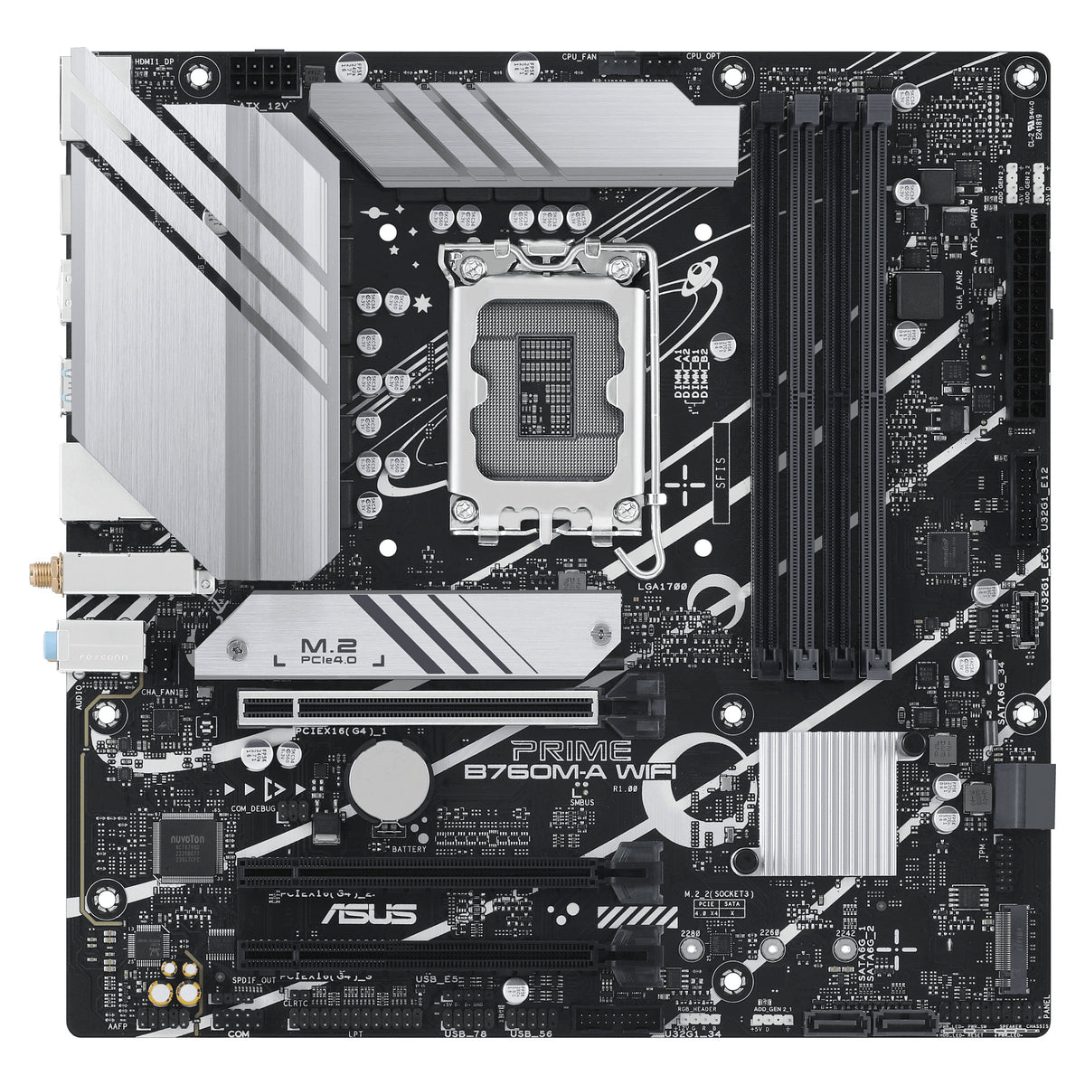 ASUS PRIME B760M-A WIFI S1700/DDR5/2xHDMI-1xDP/µATX Optional: 1x COM. 1x LPT - ASUS