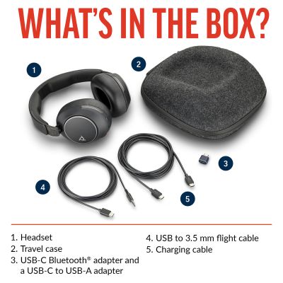 Poly Headset Voyager Surround 80 UC - kabellos/bluetooth - Black - HP