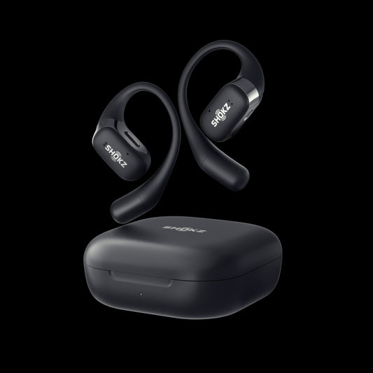 Shokz OpenFit Black Bluetooth Wireless Bone Conduction Headset - Shokz
