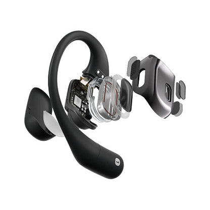 Shokz OpenFit Black Bluetooth Wireless Bone Conduction Headset - Shokz