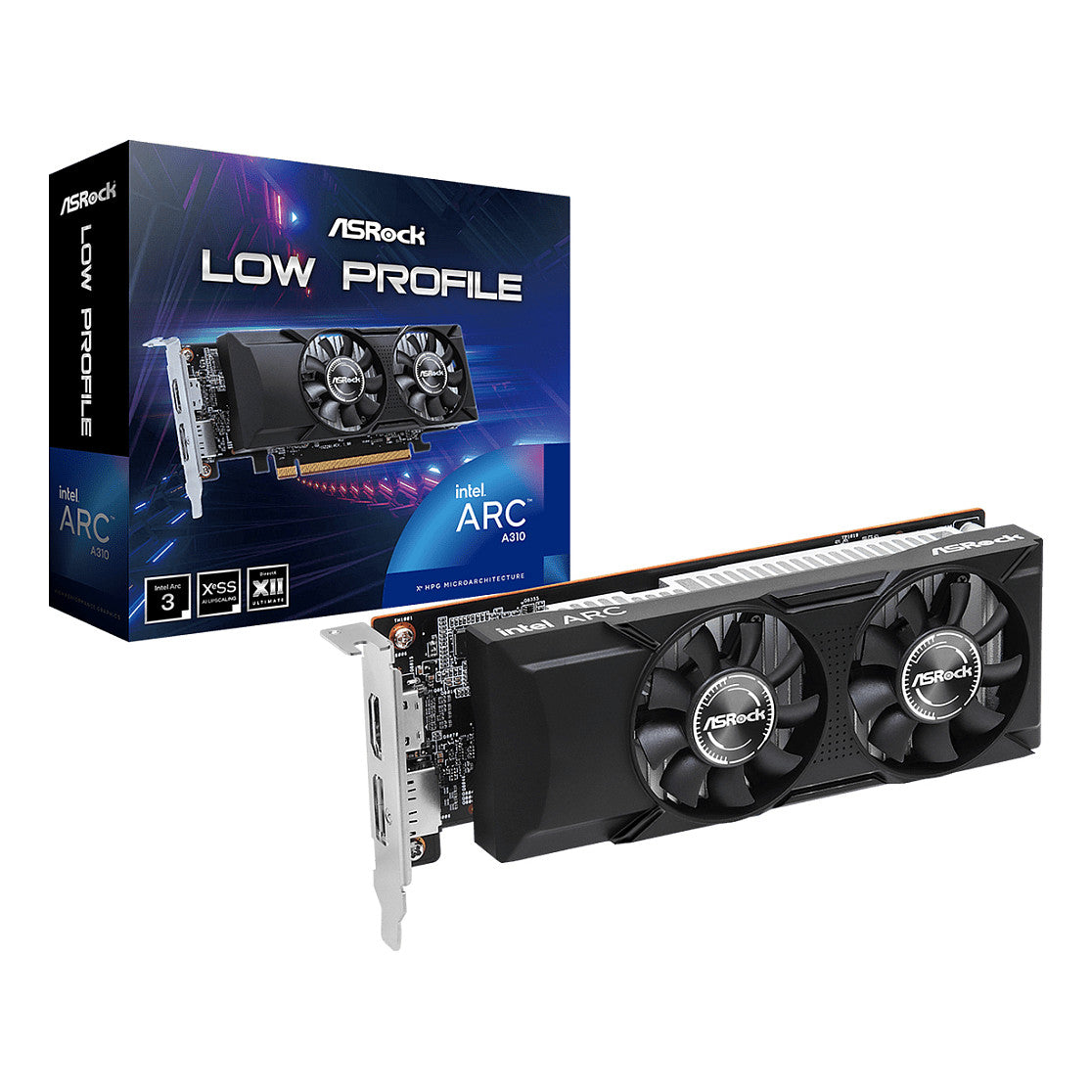 A310 4 GB AsRock Intel Arc Low Profile OC GDDR6 - ASRock
