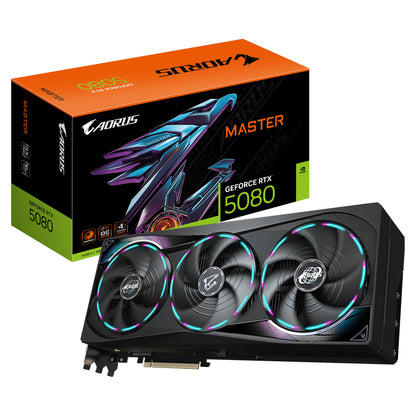 RTX 5080 16GB Gigabyte Aorus Master GDDR7 3Fan - Gigabyte