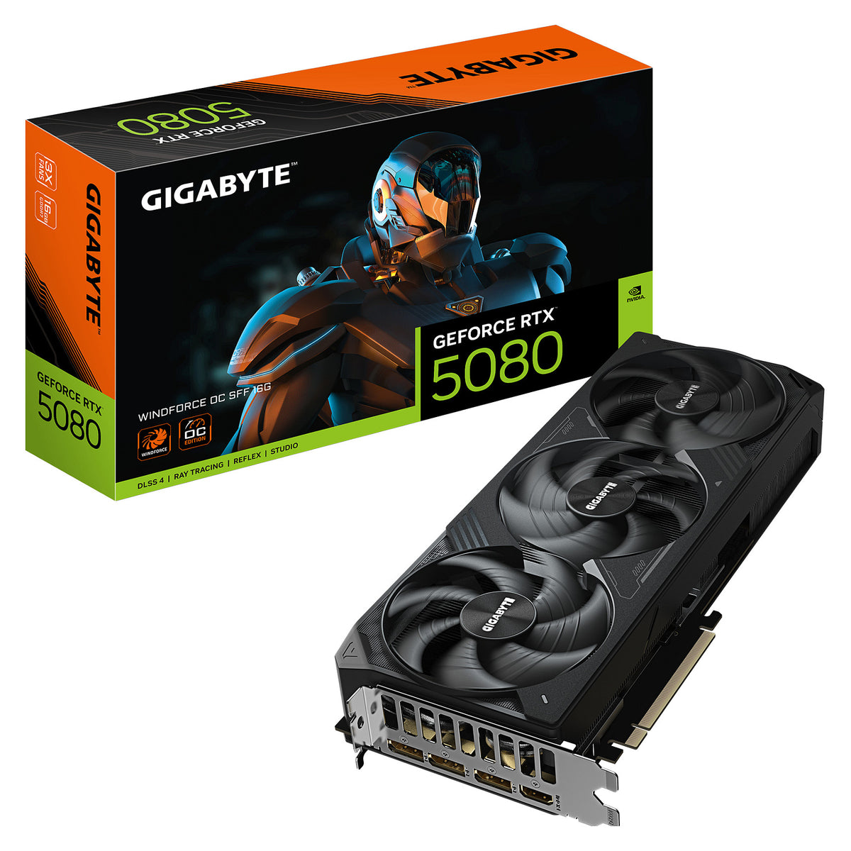 RTX 5080 16GB Gigabyte Windforce OC SFF GDDR7 3Fan - Gigabyte