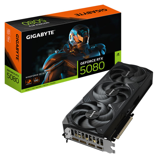 RTX 5080 16GB Gigabyte Windforce OC SFF GDDR7 3Fan - Gigabyte