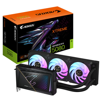 RTX 5080 16GB Gigabyte Aorus Xtreme Waterforce GDDR7 3 Fan - Gigabyte
