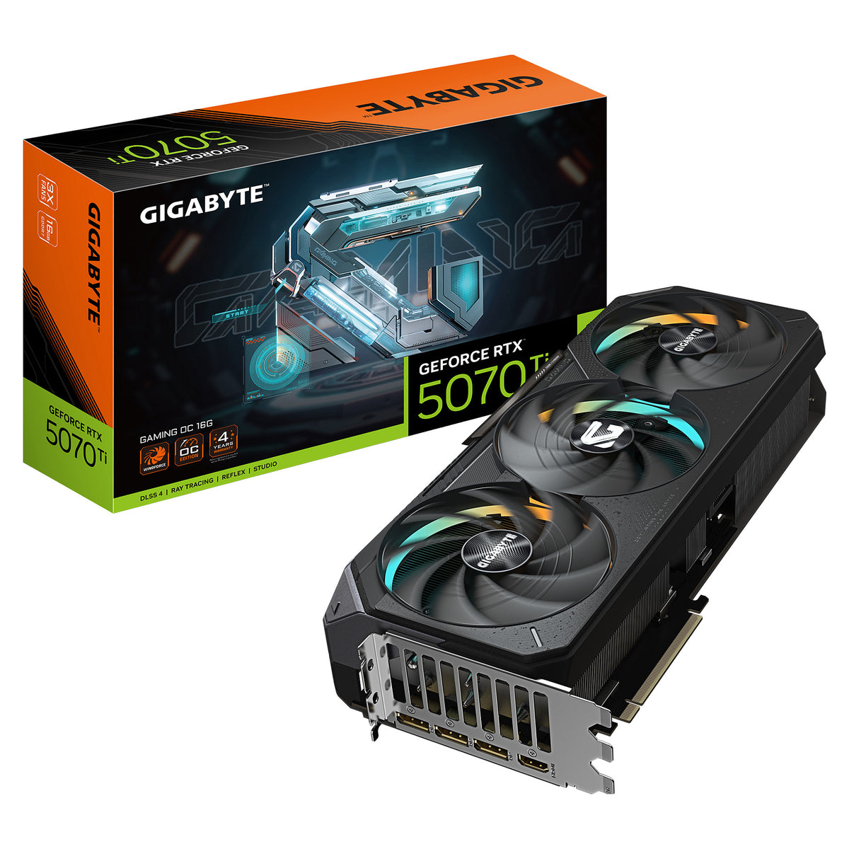 RTX 5070 Ti 16GB Gigabyte Gaming OC GDDR7 3 Fan - Gigabyte