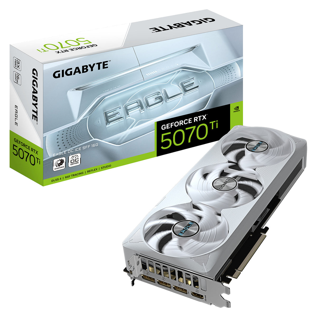 RTX 5070 Ti 16GB Gigabyte Eagle Ice OC SFF GDDR7 3 Fan - Gigabyte