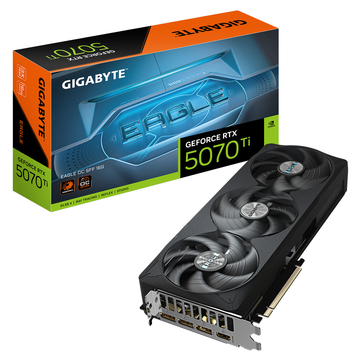 RTX 5070 Ti 16GB Gigabyte Eagle OC SFF GDDR7 3 Fan - Gigabyte