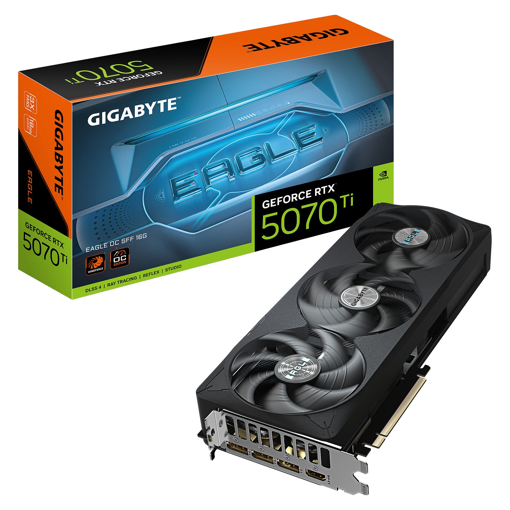 RTX 5070 Ti 16GB Gigabyte Eagle OC SFF GDDR7 3 Fan - Gigabyte
