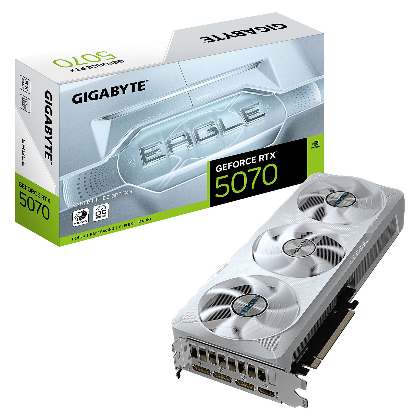 RTX 5070 12GB Gigabyte Eagle Ice OC SFF GDDR7 3 Fan white - Gigabyte