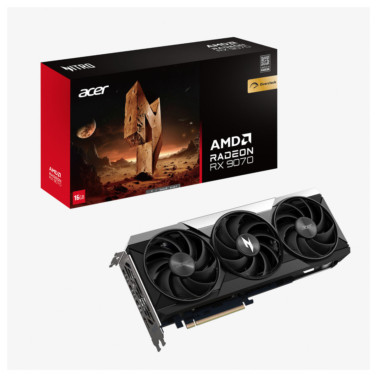 RX 9070 16GB Acer Nitro Radeon OC GDDR6 3 Fan - Acer