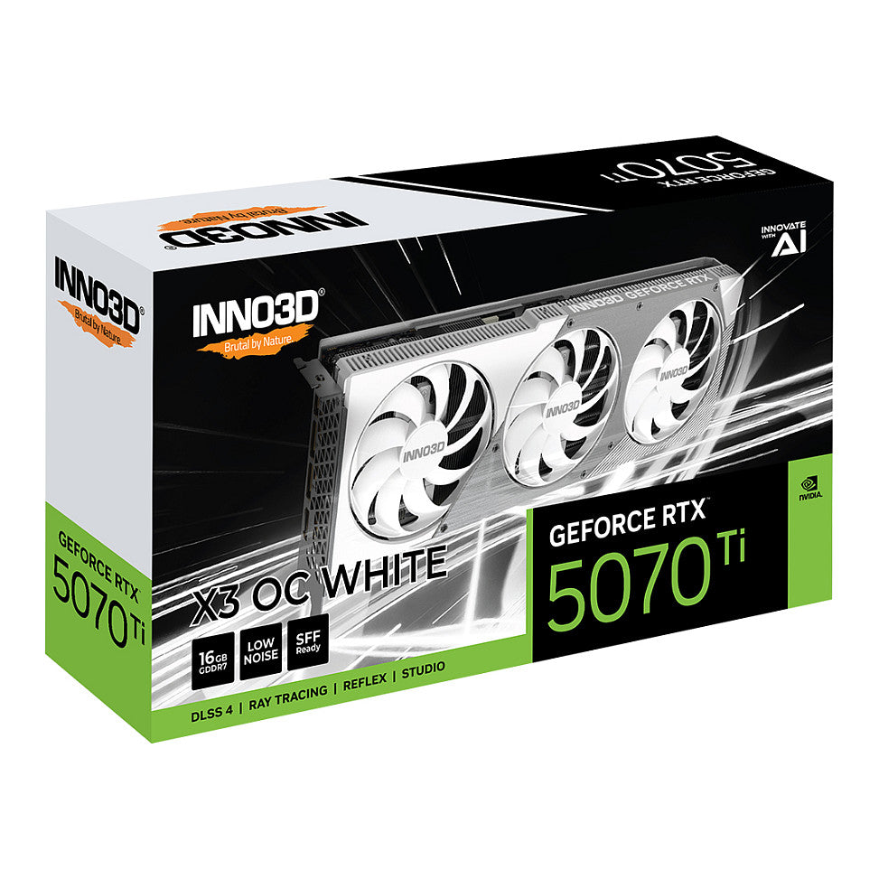 RTX 5070 Ti 16GB Inno3D X3 OC GDDR7 3Fan white - Inno3D