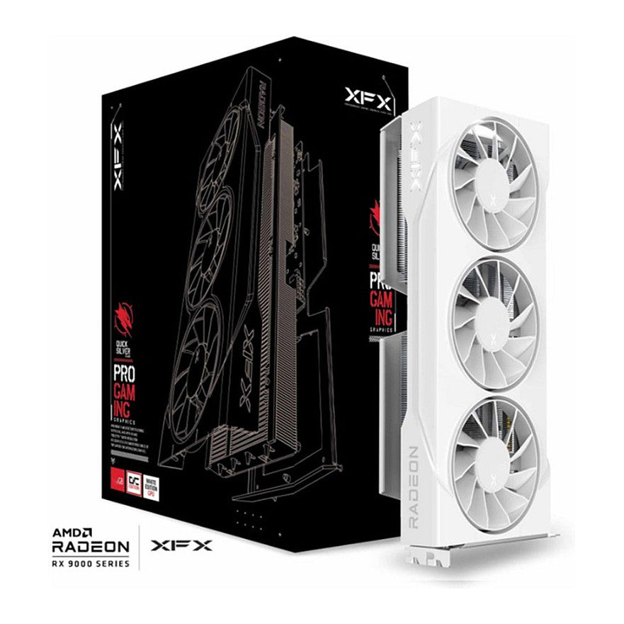 RX 9060 XT 16GB XFX Radeon SWIFT OC GDDR6 3 Fan white - XFX