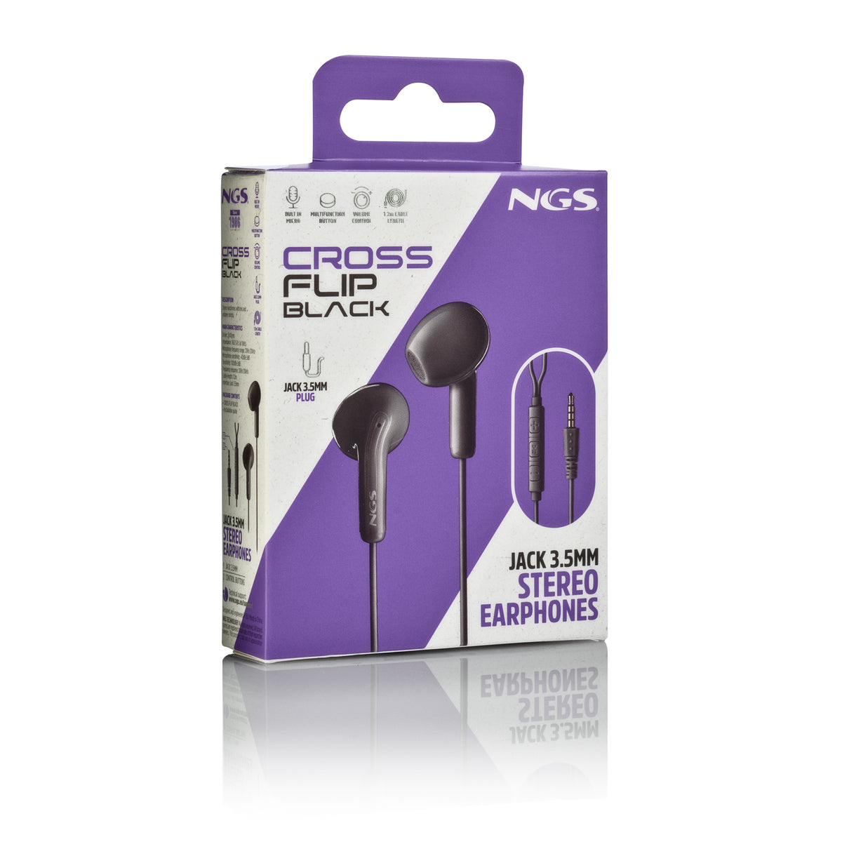 Auscultadores NGS Auricular Preto Estéreo Cable JACK 3.5 Mm - imagem 10