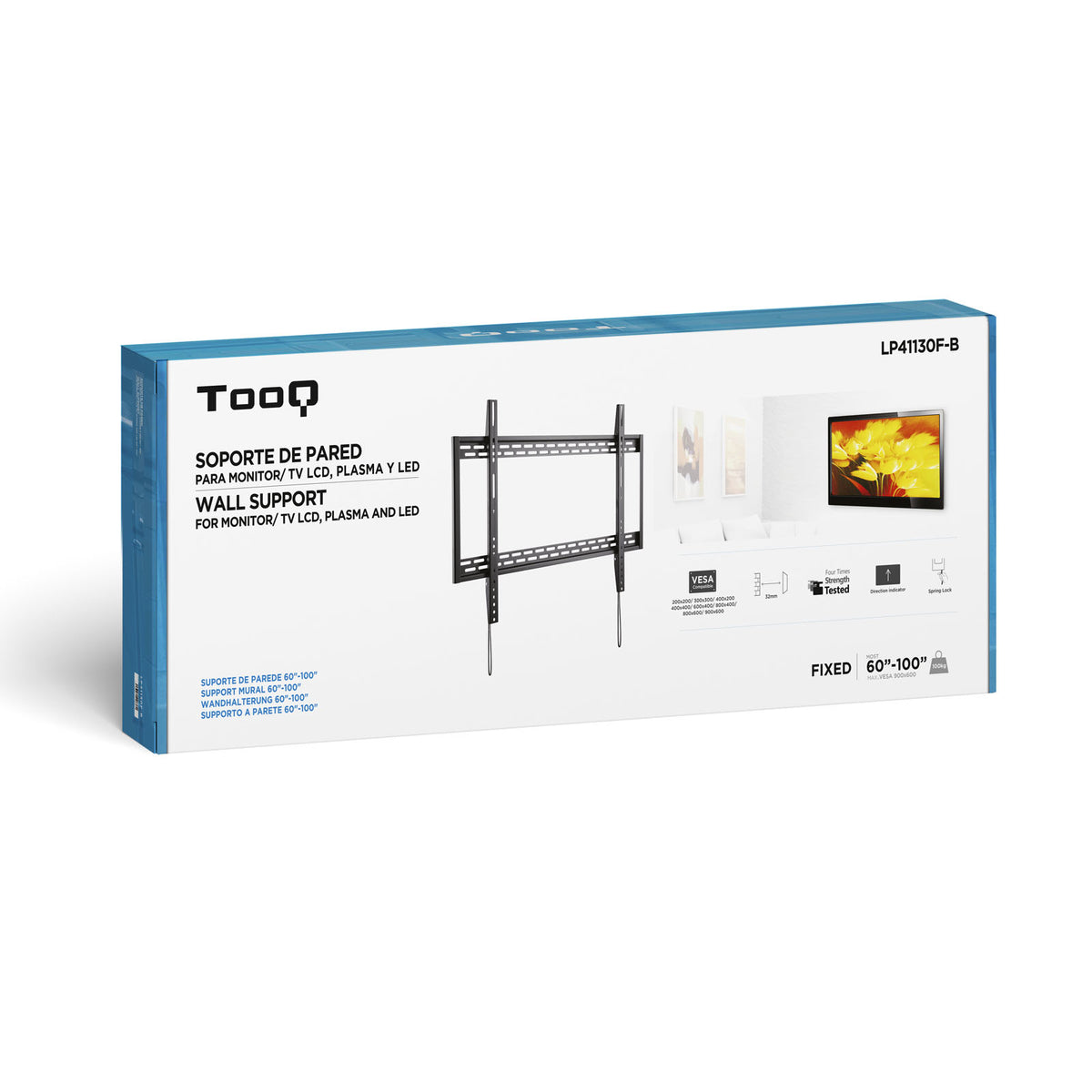 Suporte TV Tooq LP41130F-B Parede fijo 60-100" 130Kg - imagem 11