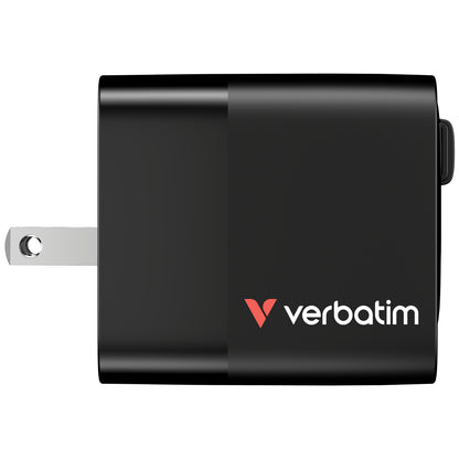 Carregador Verbatim 65W 2 Port mit einfahrbarem Kabel / 32217 preto - imagem 4