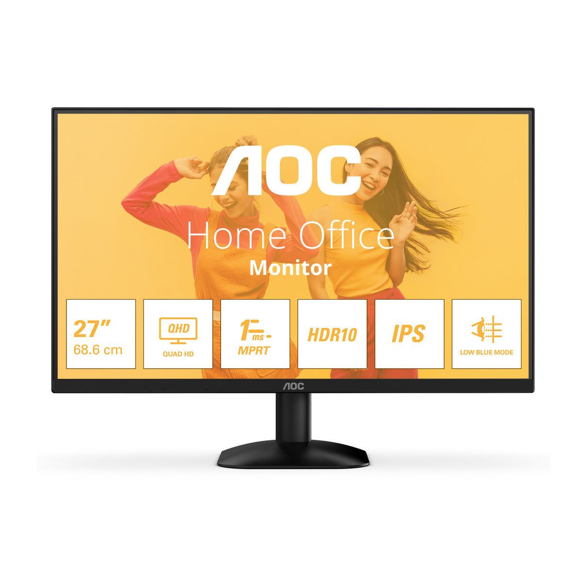 Monitor AOC Q27B35E 27" IPS QHD — preto
