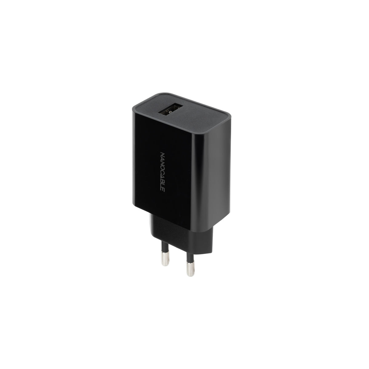 Nanocable Carregador 1 x USB 5V-2.1A Preto