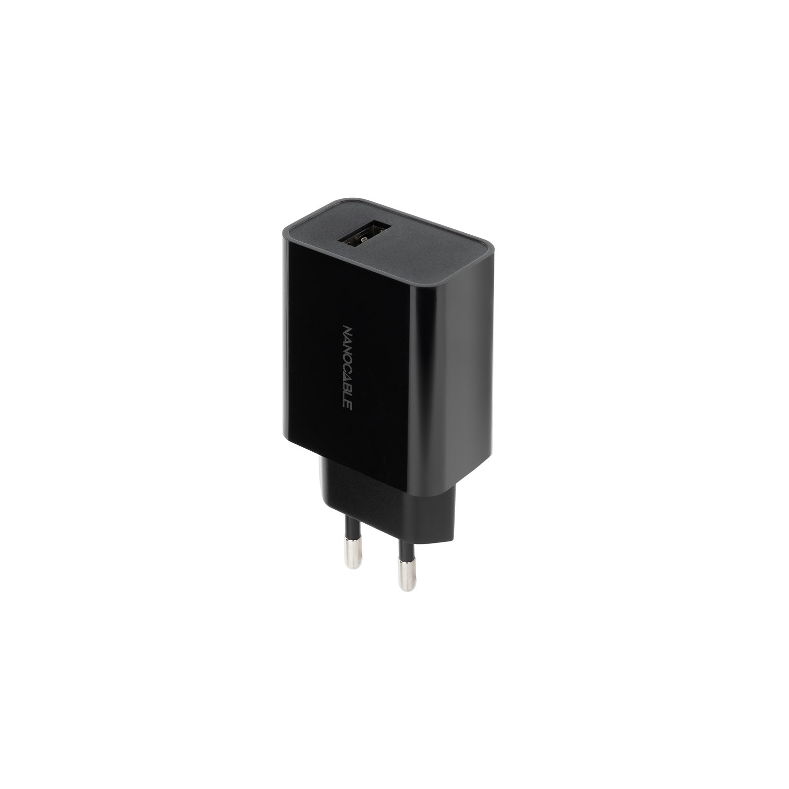 Nanocable Carregador 1 x USB 5V-2.1A Preto