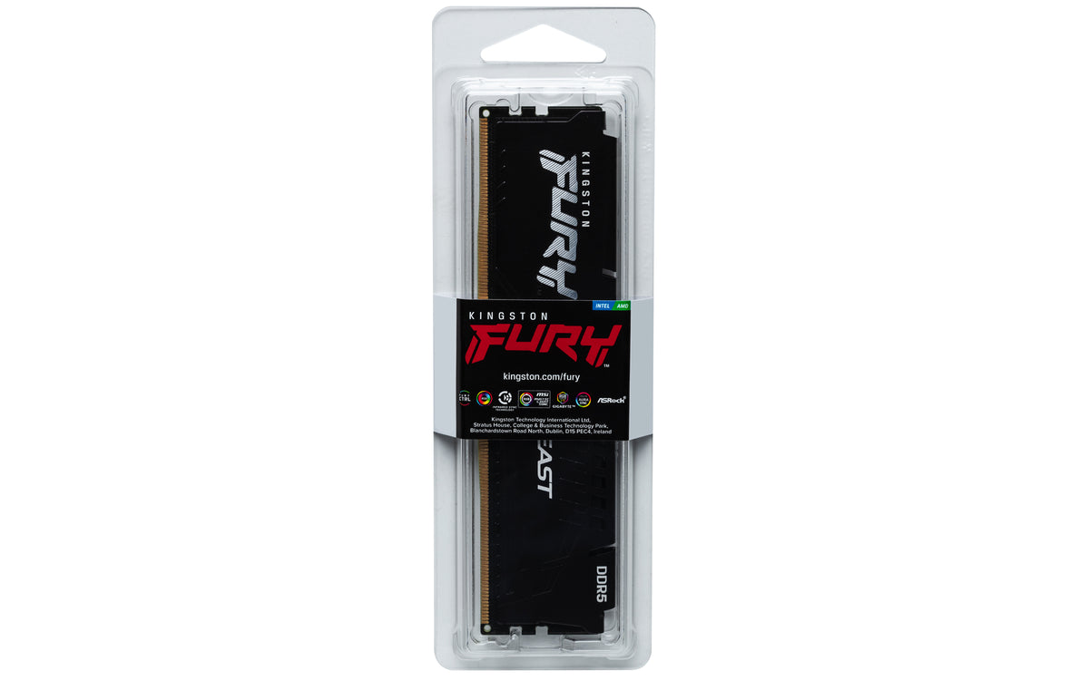 Memória RAM FURY Beast Kingston 16GB/ DDR5/ 5600MHz/ 1.25V/ CL40/ DIMM
