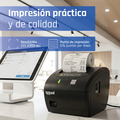 Impressora iggual térmica TP EASY 80 USB+RJ11 WiFi - imagem 8