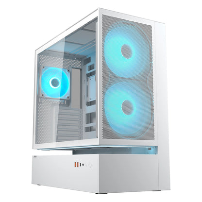 Caixa de Computador Cougar Caja Semitorre CFV235 Mesh branco
