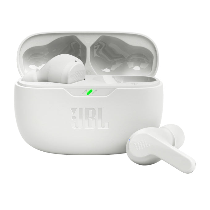 Auscultadores Bluetooth JBL Feixe de Onda com estojo de carga/Autonomia 8h/ branco