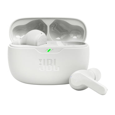 Auscultadores Bluetooth JBL Feixe de Onda com estojo de carga/Autonomia 8h/ branco
