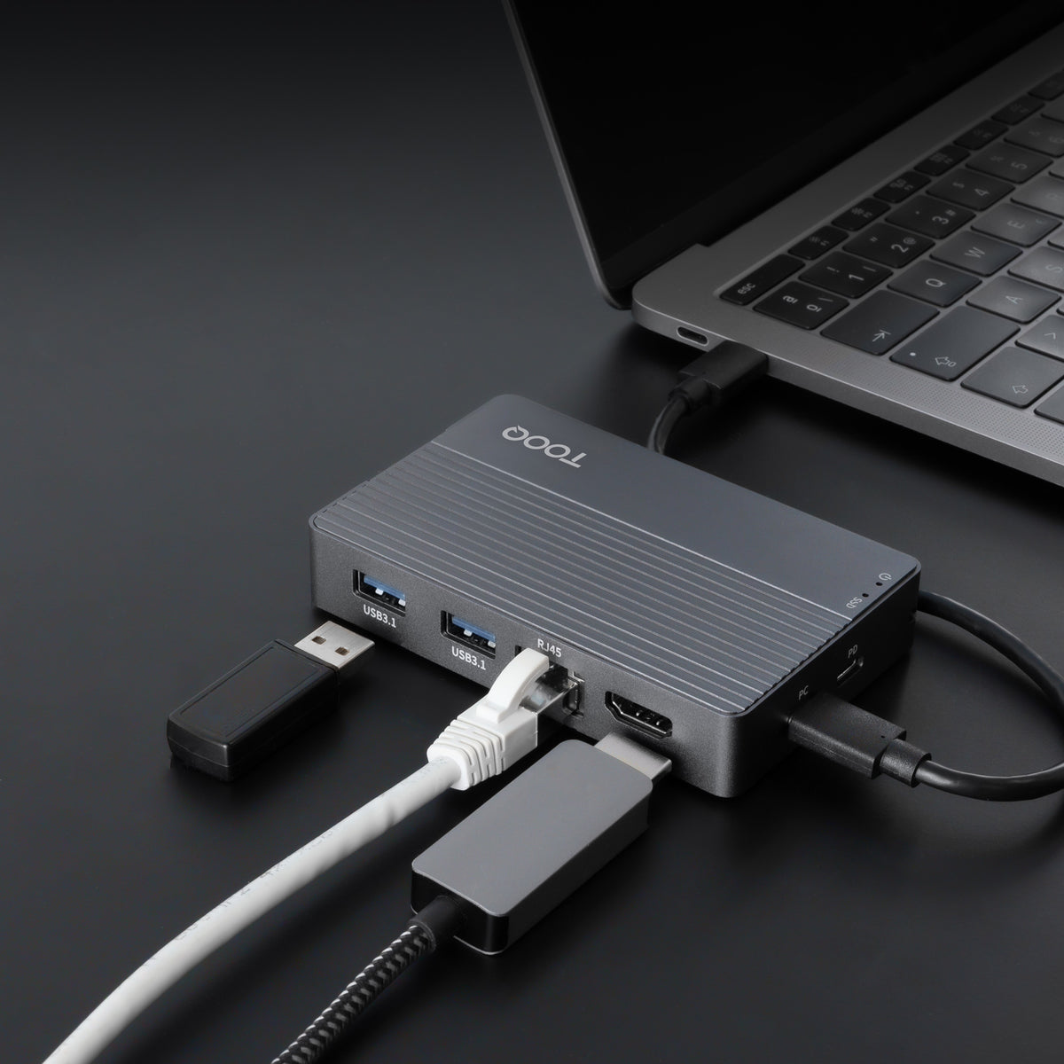 Caixa para Disco Tooq Caja Externa+HUB M.2 NGFF/NVMe USB3.2 Gen3 - imagem 8