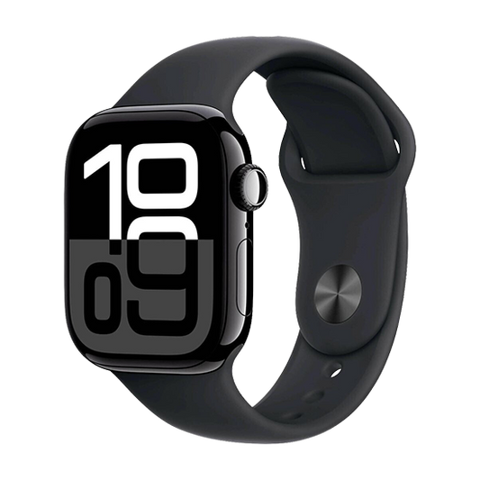 Watch Apple Watch Series 10 (2024) LTE 42mm Jet Black Aluminium Case with Sport Band - Black