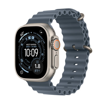 Watch Apple Watch Ultra 3 (2025) 5G 49mm Natural Titanium Case with Ocean Band - Anchor Blue