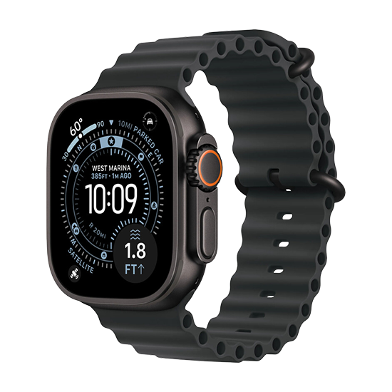 Apple Watch Ultra 3 LTE 49mm Caixa de Titânio Preto com bracelete Ocean Preta