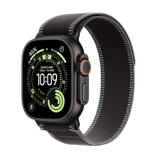 Watch Apple Watch Ultra 3 (2025) 5G 49mm Black Titanium Case with Trail Loop S/M - Black/Charcoal