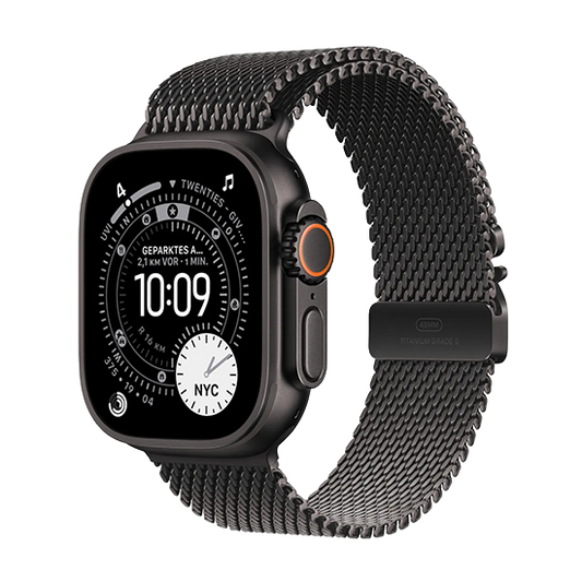 Watch Apple Watch Ultra 3 (2025) 5G 49mm Black Titanium Case with Black Titanium Milanese Loop M - Black