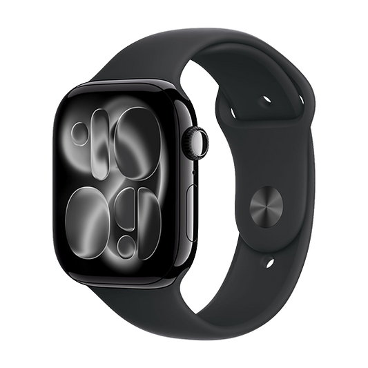Watch Apple Watch Series 11 (2025) GPS 46mm Jet Black Aluminium Case with Black Sport Band M/L - Black
