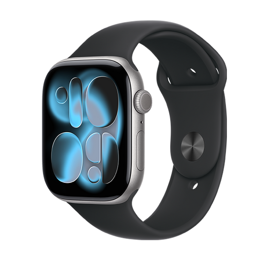 Watch Apple Watch Series 11 (2025) GPS 46mm Space Grey Aluminium Case with Sport Band M/L - Black