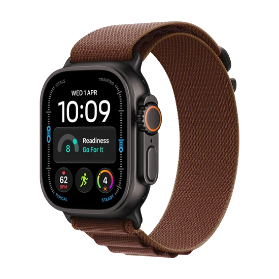 Watch Apple Watch Ultra 4 (2026) 5G 49mm Black Titanium Case with Burgundy Alpine Loop L - Burgundy