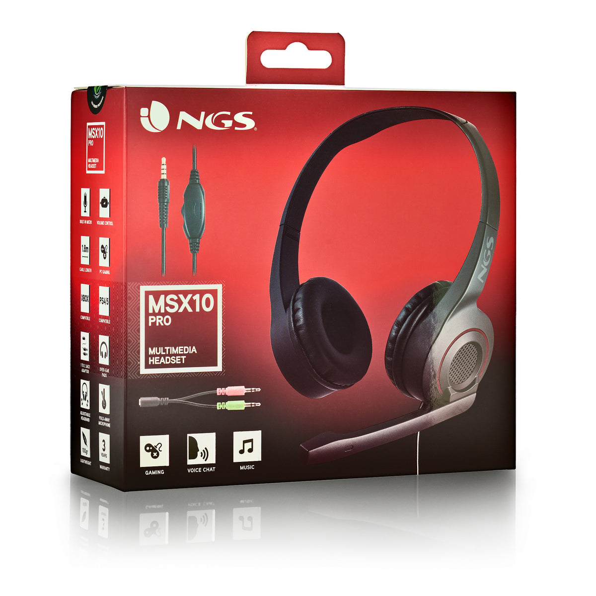 Auscultadores NGS AURICULAR com MICROFONO AJUST JACK MSX10PRO - imagem 8
