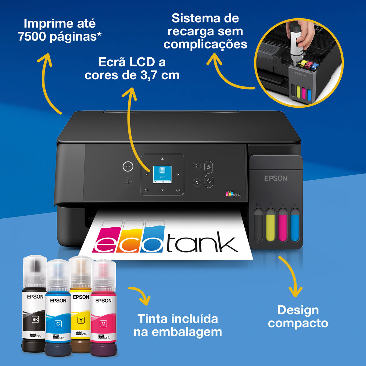 Impressora multifunções Epson Multifunções Ecotank ET-2920 - imagem 6