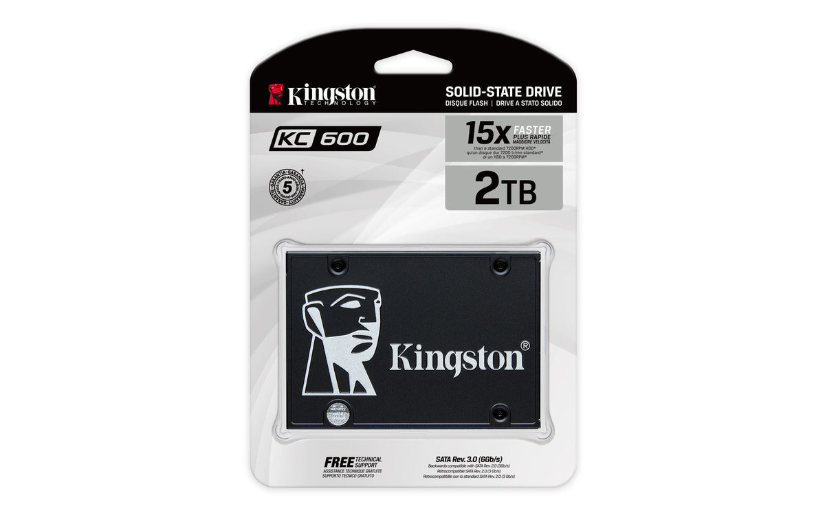 SSD Disco Kingston KC600 2TB/ SATA III / Capacidade Máxima