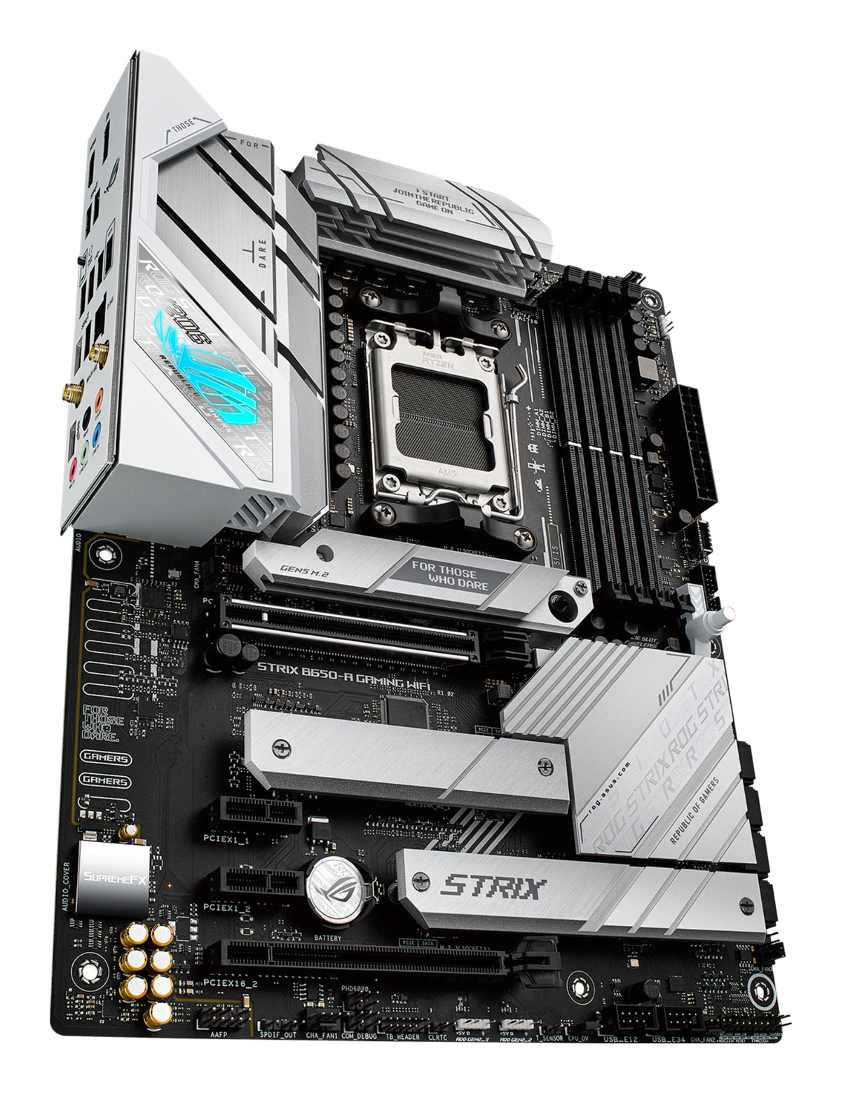 Placa-mãe ASUS ROG STRIX B650-A de jogos WIFI / 90MB1BP0-M0EAY0 preto, prateado - imagem 7